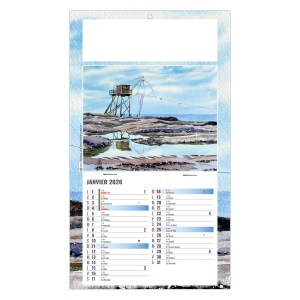 PLAQUE 1 VUE EMILIE 2026 - DOS CARTON - EURO BLOC - MARQUAGE QUADRI 4