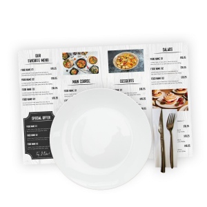 SET DE TABLE PAPIER 420 x 300 mm 80g OFFSET - IMPRESSION QUADRI RECTO VERSO
