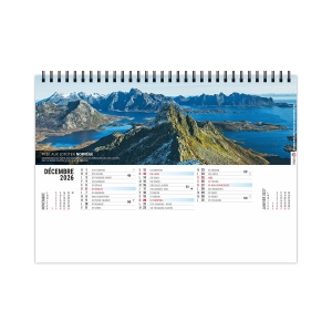 CHEVALET STANDARD 13F - SENTIERS 2026 - QUADRI - AVEC PLAQUE FEUILLETS REPOSITIONNABLES 13