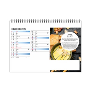 CHEVALET STANDARD 13F - CONVIVIAL 2026 - QUADRI - AVEC PLAQUE FEUILLETS REPOSITIONNABLES 12