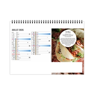 CHEVALET STANDARD 13F - CONVIVIAL 2026 - QUADRI - AVEC PLAQUE FEUILLETS REPOSITIONNABLES 8