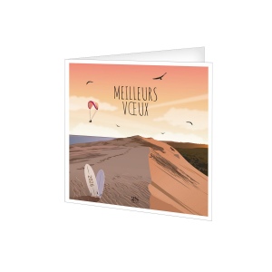 CARTE DE VOEUX - VOYAGE 2026  AVEC ENVELOPPE - QUADRI