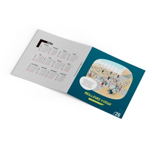 CARTE DE VOEUX - SOURIRE 2026  AVEC ENVELOPPE - QUADRI 2