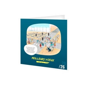 CARTE DE VOEUX - SOURIRE 2026  AVEC ENVELOPPE - QUADRI