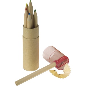 Tube cartonné de 6 crayons Libbie 8