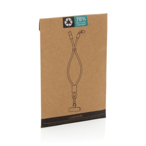 Bracelet téléphone avec câble 60W en rPET RCS LoopAmp 15