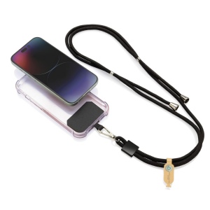 Tour de cou téléphone réglable en rPET recyclé RCS CarryLoop 3