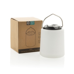 Lampe de table rechargeable en plastique recyclé RCS Limio 10
