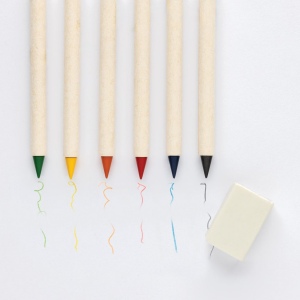 Set de 6 crayons de couleur avec carnet GRS Infinity Micki 5