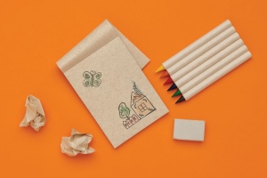 Set de 6 crayons de couleur avec carnet GRS Infinity Micki 6