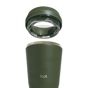 Mug 354 ml avec couvercle 360 en acier recyclé Topl 18