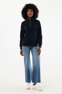 Sweater IQONIQ à col montant zippé en coton recyclé Elgon 17