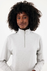 Sweater IQONIQ à col montant zippé en coton recyclé Elgon 119