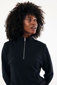 Sweater IQONIQ à col montant zippé en coton recyclé Elgon 20