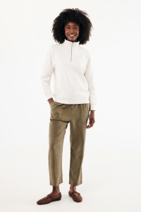 Sweater IQONIQ à col montant zippé en coton recyclé Elgon 138