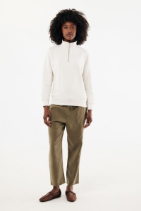 Sweater IQONIQ à col montant zippé en coton recyclé Elgon 139