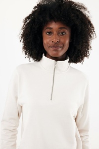 Sweater IQONIQ à col montant zippé en coton recyclé Elgon 142