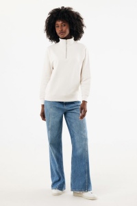Sweater IQONIQ à col montant zippé en coton recyclé Elgon 143