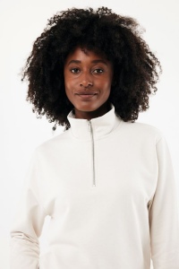 Sweater IQONIQ à col montant zippé en coton recyclé Elgon 147