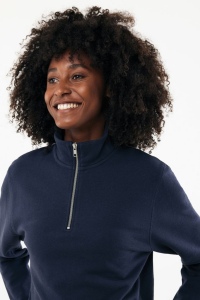 Sweater IQONIQ à col montant zippé en coton recyclé Elgon 41