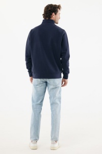 Sweater IQONIQ à col montant zippé en coton recyclé Elgon 46