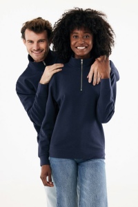 Sweater IQONIQ à col montant zippé en coton recyclé Elgon 48