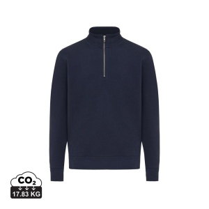 Sweater IQONIQ à col montant zippé en coton recyclé Elgon 52
