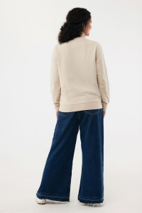 Sweater IQONIQ à col montant zippé en coton recyclé Elgon 66