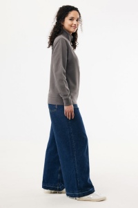 Sweater IQONIQ à col montant zippé en coton recyclé Elgon 94