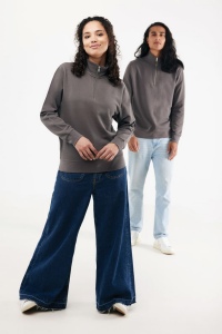 Sweater IQONIQ à col montant zippé en coton recyclé Elgon 97