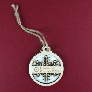 Boule de Noël graines et bois 2