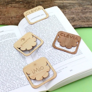 Accroche-page bois Fleur