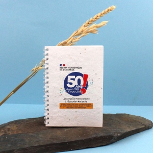 Carnet graines Ecriture A6 (tampo 1 coul jusqu'à 249ex)