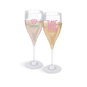 FLUTE CHAMPAGNE EN PLASTIQUE REUTILISABLE (SAN) 16 cI RAS BORD 5
