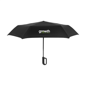Parapluie à ouverture et fermeture automatique avec une toile en polyester pongé RPET 190T et une confortable poignée en plastique en forme de mousqueton 8