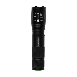 Lampe de poche compacte et légère en aluminium avec une puissante LED de 1 watt (80 lumens) et une fonction zoom 3