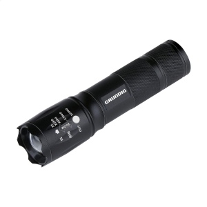 Lampe de poche compacte et légère en aluminium avec une puissante LED de 1 watt (80 lumens) et une fonction zoom