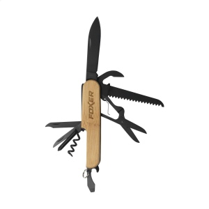 Couteau de poche avec un manche en bambou certifié FSC 100%