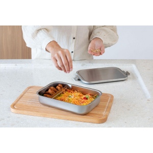 Boîte à lunch de la marque Brabantia en acier inoxydable de haute qualité avec séparateur amovible 3
