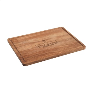 La planche à découper Wooosh est fabriquée en bois d'acacia certifié FSC 100% et est idéale pour couper la viande, les légumes et les fruits 2