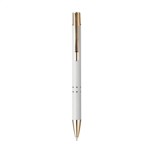 Stylo à bille à encre bleue en aluminium recyclé et doté d'un solide clip/bouton-poussoir en or rose, également fabriqué à partir d'aluminium recyclé 6