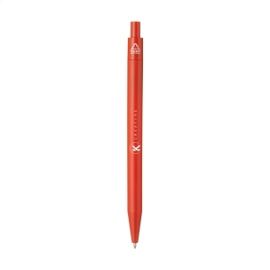 Stylo à bille à encre bleu avec un corps au design épuré, fabriqué à partir d'ABS recyclé à 100% et certifié GRS 19