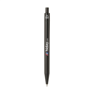 Stylo à bille à encre bleu avec un corps au design épuré, fabriqué à partir d'ABS recyclé à 100% et certifié GRS 21