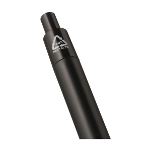 Stylo à bille à encre bleu avec un corps au design épuré, fabriqué à partir d'ABS recyclé à 100% et certifié GRS 28