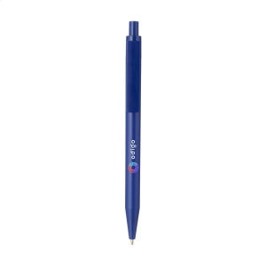 Stylo à bille à encre bleu avec un corps au design épuré, fabriqué à partir d'ABS recyclé à 100% et certifié GRS 13
