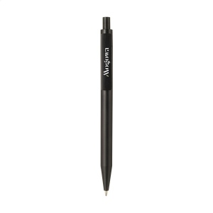 Stylo à bille à encre bleu avec un corps au design épuré, fabriqué à partir d'ABS recyclé à 100% et certifié GRS 14