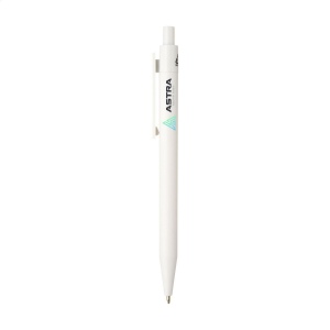 Stylo à bille à encre bleu avec un corps au design épuré, fabriqué à partir d'ABS recyclé à 100% et certifié GRS 3