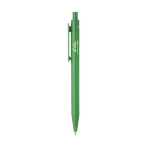 Stylo à bille à encre bleu avec un corps au design épuré, fabriqué à partir d'ABS recyclé à 100% et certifié GRS 2