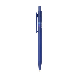 Stylo à bille à encre bleu avec un corps au design épuré, fabriqué à partir d'ABS recyclé à 100% et certifié GRS 6