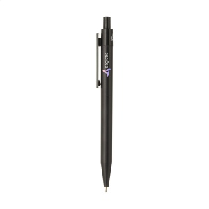 Stylo à bille à encre bleu avec un corps au design épuré, fabriqué à partir d'ABS recyclé à 100% et certifié GRS 7